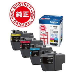 ブラザー ［純正］ インクカートリッジ （お徳用4色パック/大容量） brother LC3119-4PK｜Joshin web 家電とPCの大型専門店