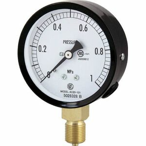 長野計器 普通形圧力計（A枠立形・φ75・G3/8B・0.0～1.00MPA） AC20-131-1.0MP