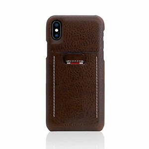 SLG Design iPhone XS/X用 ハードケース MINERVA BOX LEATHER BACK CASE（ブラウン） SD10518I8