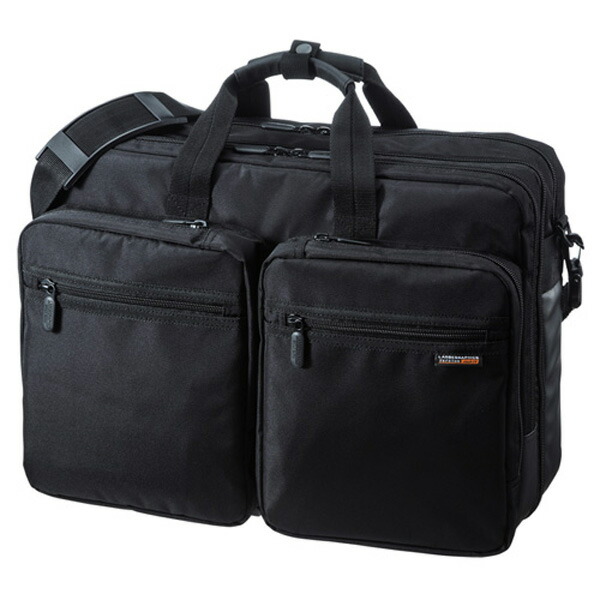 サンワサプライ 3WAY商行為御徒面子（出張用・大型・黒いこと）  BAG-3WAY22BK
