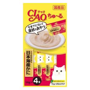 CIAO ちゅ〜る とりささみ&日本海産かに 14g×4本 チャオちゅーる いなばペットフード 4SC-76