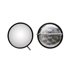 信栄物産 ロードビューミラー 平面ミラー・丸棒タイプ　丸型 直径210mm ステンレスウロコ（ブラック）トラック補助ミラー 1個 FB-20CU オートアクセサリー｜Joshin web 家電とPCの大型専門店