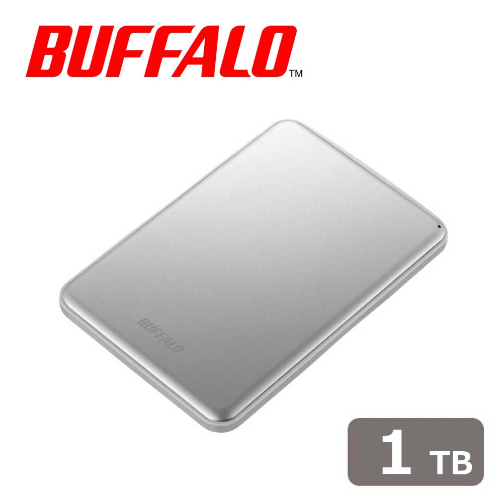 バッファロー｜BUFFALO USB3.1（Gen1）/3.0対応 ポータブルハードディスク 1TB（シルバー） HD-PUSU3-Dシリーズ HD-PUS1.0U3-SVD