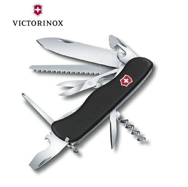ビクトリノックス アウト乗馬者 NL 黒いこと 0.8513.3 Large Pocket Knife with Scissors