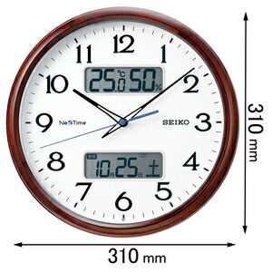 セイコー 電磁波掛時計 変わり種電磁波掛け時計 NexTime（ネクスタイム）茶木目飾りつけ光輝完成 ZS-252-B [ZS252B]【返品カテゴリー化A】