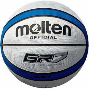 BGR7-WB モルテン バスケットボール 7号球 (ゴム) Molten GR7 (ホワイト×ブルー)