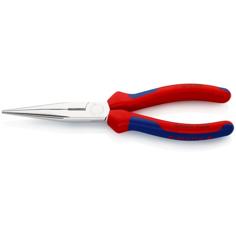 クニペックス 先長ラジオペンチ 26 15 200 KNIPEX カッター付き平丸型プライヤー（くちばし型プライヤー）