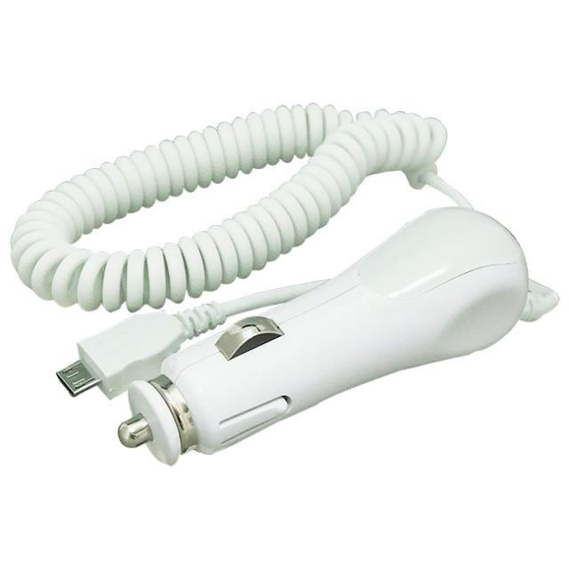 ID-SP101W オズマ スマートフォン用 車載用充電器 カールケーブルタイプ（ホワイト）画像