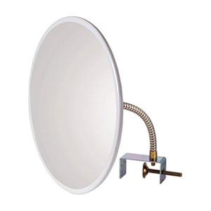 信栄物産 防犯ミラー室内用 クランプタイプ 丸型 直径310mm（グレー） CR-30