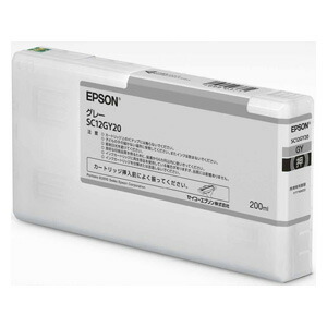 エプソン ［完全無欠］インキ薬莢（薄墨色/200ml） EPSON SC12GY20