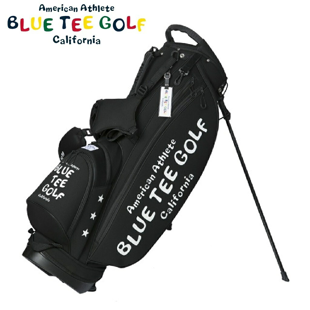 ブルーティーゴルフ ストレッチスタンドキャディーバッグ(ブラック・9型・46インチ対応) CB-003-BK BLUE TEE GOLF BTG-CB-003|Joshin web 家電とPCの大型専門店