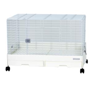 小動物用ケージ うさぎ用ケージ ワイドケージ イージーホームエボ 80-WH(2分割樹脂スノコ仕様)  三晃商会 EHエボ80-WH2ジユシスノコ