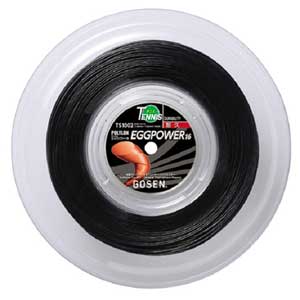 ゴーセン 硬式テニス用ガット エッグパワー16（ブラック・1.30mm～1.32mm×200m） GOS-TS1002BK GOSEN POLYLON series EGGPOWER 16