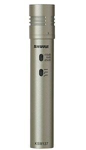 シュア 楽器用シングル・カーディオイド・エンドアドレス・コンデンサー型マイクロホン（ステレオペアモデル） KSM137SL-STEREO-X SHURE