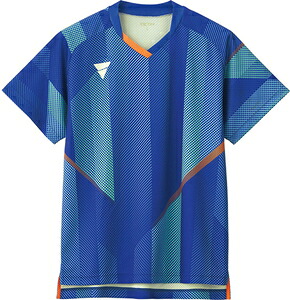 ヴィクタス 男女兼用 卓球用ゲームシャツ（ブルー・サイズ：2XL） TSP-031487-0120-2XL VICTAS　V-GS203