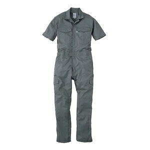 エスケープロダクト シャドーストライプ・サマー半袖ツナギ グレー Mサイズ GE-525-04-M SK-PRODUCT