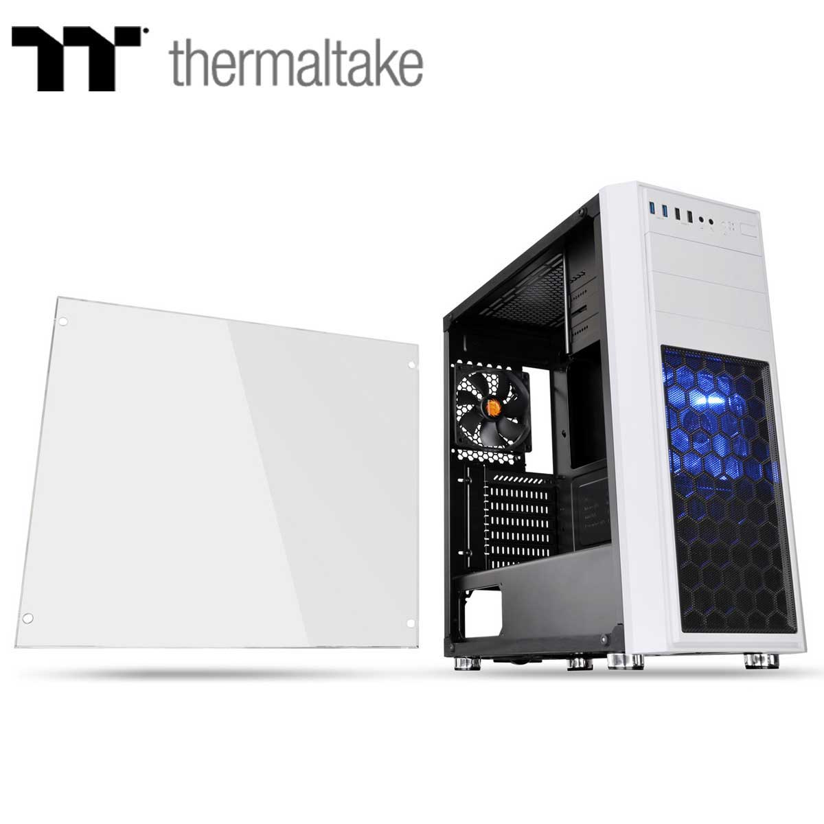 Thermaltake｜サーマルテイク ミドルタワー型PCケース Versa H26 White /w casefan(ホワイト) CA-1J5-00M6WN-01