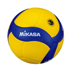 ミカサ バレーボール 5号球 (人工皮革) V200W MIKASA 国際公認球（ブルー/イエロー）