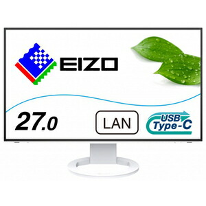 EIZO｜エイゾー 液晶見せびらかす(27型/IPS/WQHD 2560×1440/60サイクル/5ms/HDMI/DP/USB Type-C/VESA/5年引きうける)(白いこと) FlexScan EV2795-WT
