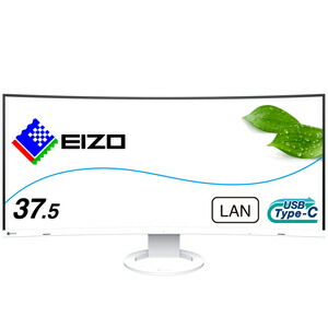 EIZO｜エイゾー 液晶ディスプレイ(37.5型/曲面型/IPS/UWQHD+ 3840×1600/60Hz/5ms/HDMI/DP/USB Type-C/VESA/PBP対応/5年保証)(ホワイト) FlexScan EV3895-WT