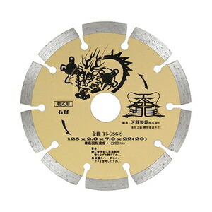 天龍製鋸 ダイヤモンドカッター 金龍 125×22mm T5-GSG-S TENRYU