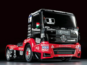 タミヤ 1/14 電動RC組立キット トレーラーヘッド メルセデス・ベンツ アクトロス MP4 MB モータースポーツ (TT-01シャーシ TYPE-E)【58683】 ラジコン
