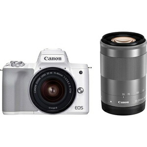 【税込】 正規 KISSM2WH-WZK キヤノン ミラーレス一眼カメラ EOS Kiss M2 ダブルズームキット ホワイト Canon designufabet.com designufabet.com