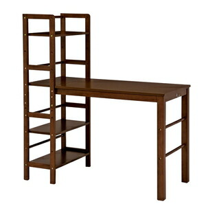 HAGIHARA(萩原) 棚付事務机(暗然たる赤銅色・105cm×50珊) VD-7375DBR  [VD7375DBR]