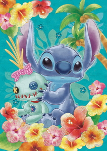 楽天市場 パズルデコレーション ディズニー Stitch スティッチ Tropical Blue 108ピース ジグソーパズル エポック社 Disneyzone Joshin Web 家電とpcの大型専門店