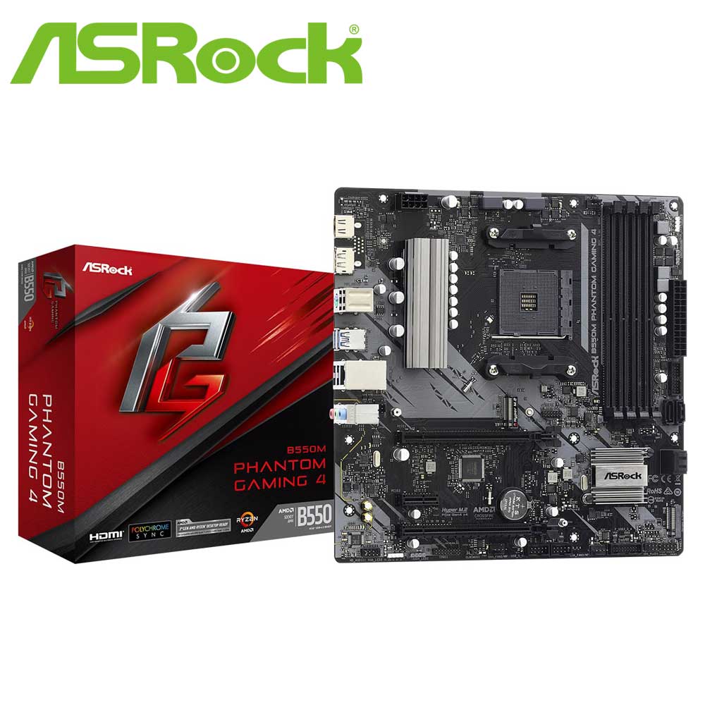 ASRock｜アスロック ASRock B550M Phantom Gaming 4 / Micro ATX相応う母ちゃんゲーム盤  B550M PHANTOMGAMING4