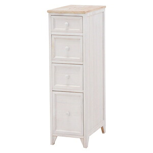 HAGIHARA(萩原) フレンチカントリースリムチェスト(幅25×奥行40×高さ85cm) MCH-5281NAW [MCH5281NAW]