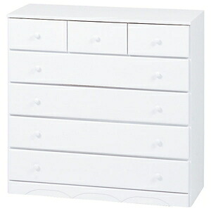 HAGIHARA(萩原) チェスト(ホワイト・幅87×奥行37×高さ85cm) MCH-6893WH [MCH6893WH]