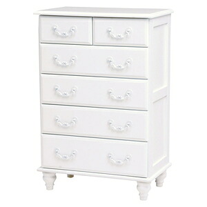 HAGIHARA(萩原) エレガントハンドルチェスト(幅60×奥行35×高さ90cm) MCH-5770WH [MCH5770WH]