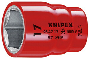 クニペックス (1/2SQ) 絶縁ソケット 1000V 24mm 98 47 24 KNIPEX