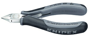 クニペックス エレクトロニクスニッパー 115mm 静電気防止 77 52 115 ESD KNIPEX 7,140円