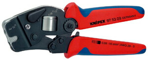 クニペックス ワイヤーエンドスリーブ圧着ペンチ 190mm (台紙付き) 97 53 09 KNIPEX