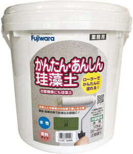 フジワラ化学 かんたん・あんしん珪藻土 10kg (苔) 209643 Fujiwara 補修材　うちかべ　けいそうど　簡単　安心　安全