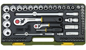 プロクソン マルチソケットレンチ 65点仕かける1/2”+1/4” 82286 PROXXON PROX-TECH にぶいち しぶいち 先っちょ物の具 １番ウッド