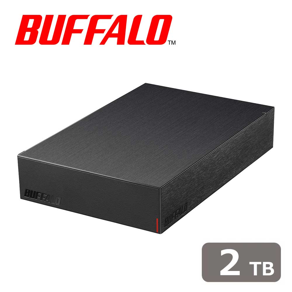 バッファロー｜BUFFALO パソコン＆テレビ録画用外付けハードディスク 2TB(ブラック) HD-LE2U3-BB
