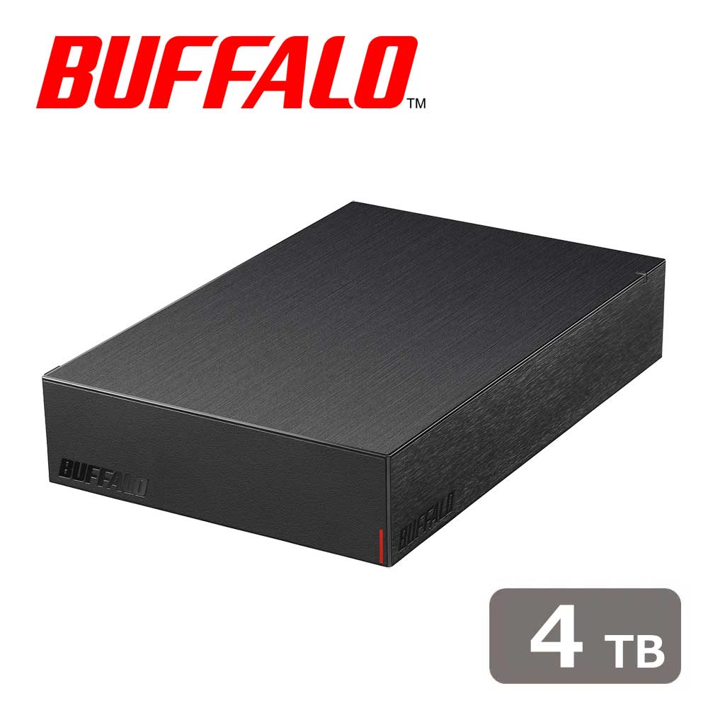 バッファロー｜BUFFALO パソコン＆テレビ録画用外付けハードディスク 4TB(ブラック) HD-LE4U3-BB