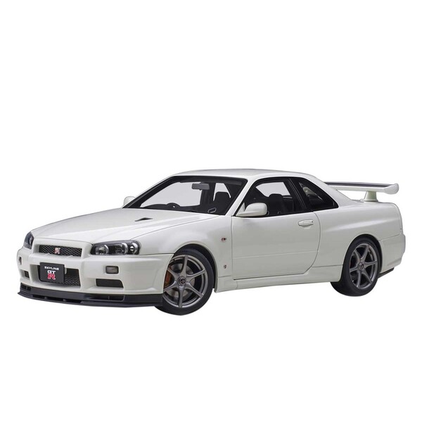 オート工芸 【再生み出すこと】1/18 日産 視水平線 GT-R （R34） V仕樣 II （白いことパール）【77406】 ミニカー 車-乗り物のおもちゃ