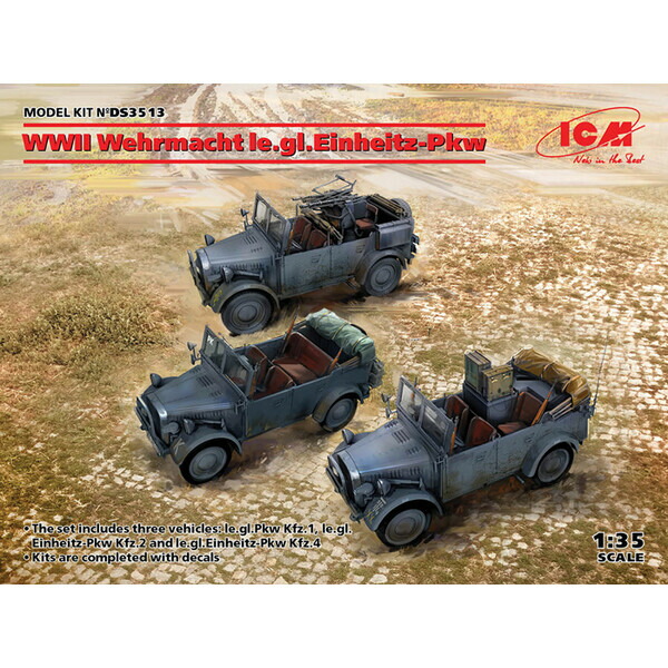 1 35 ドイツ国防軍 Le Gl Pkw Kfz 1 軽四輪駆動車セット Ds3513 プラモデル Icm Bouncesociety Com