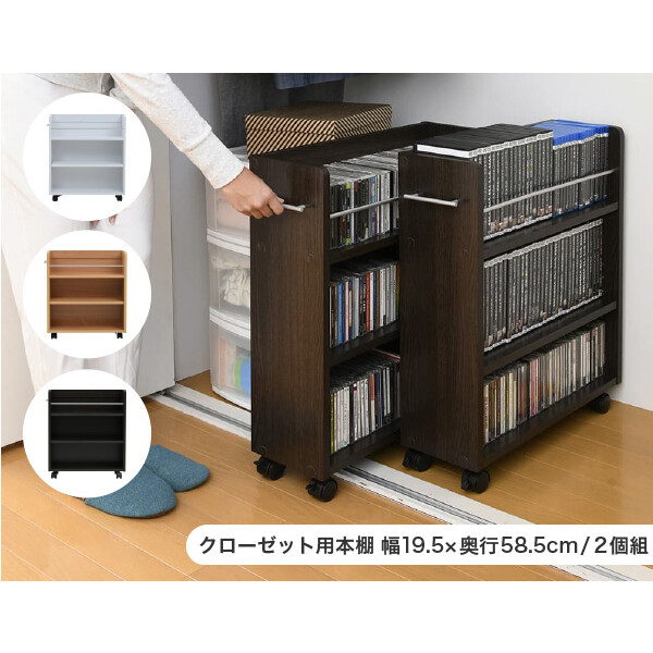 Sgt 0128 Db Jk Plan ジェイケイ プラン クローゼット押入れラック 2個セット ダークブラウン 幅19 5 奥行58 5 高さ65 5cm Sgt0128db Tropicalgroupnv Com