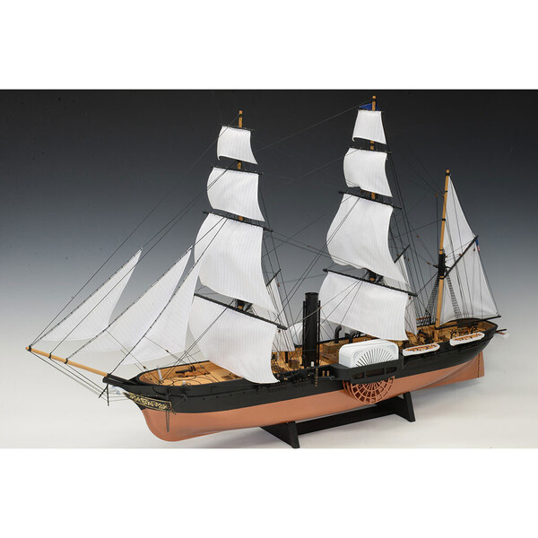 ウッディジョー 1/120 黒船 サスケハナ 展帆タイプ 木製組立キット