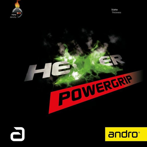 AND-112297-BK-2.1 andro（アンドロ） 卓球ラバー HEXER POWER GRIP（ヘキサーパワーグリップ）テンション系裏ソフト（黒・サイズ