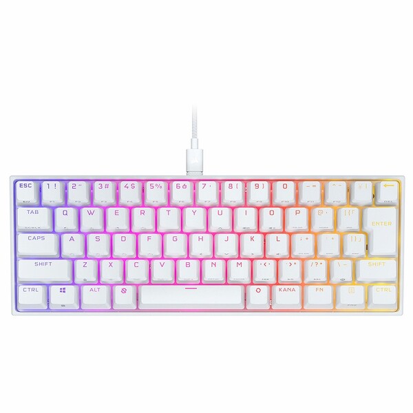CORSAIR｜コルセア メカニカルゲーミングキーボード 日本語申し合わせ 60％鍵盤 CHERRY MX SPEED召しかかえる（白いこと） K65 RGB MINI WHITE CH-9194114-JP