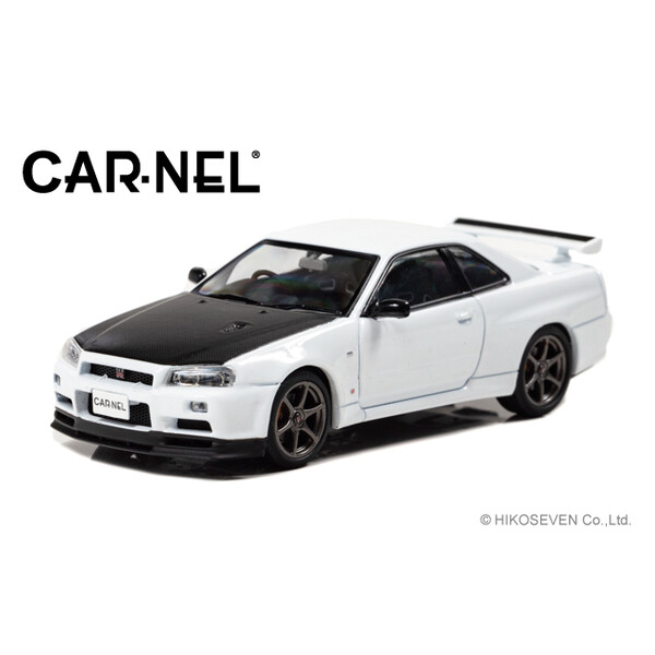 CAR-NEL 1/43 日産 スカイライン GT-R VspecII N1 (BNR34) 2000 White【CN430001】 ミニカー