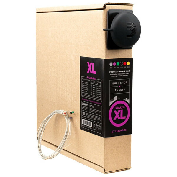 ダダリオ エレキギター弦　25セット入りバルクパック（Super Light） EXL120-B25 D'Addario　Bulk Shop