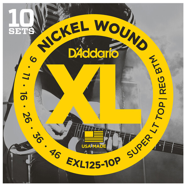ダダリオ エレキギター弦　EXL125×10Pセット（Super Light Top/Regular Bottom） EXL125-10P D'Addario　XL NICKEL 6,947円
