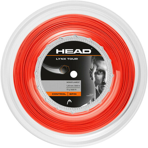 HEAD(先端) 硬式庭球用縒り糸 LYNX TOUR REEL（オレンジ色・大きさ：大きさ：1.25粍） HTM-281799-OR-125
